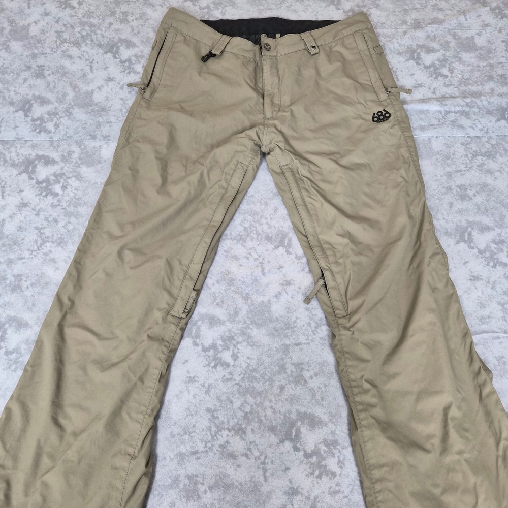 686 Snow Pants Womens Large Gorpcore Utility Streetwear Tan Ski Trousers